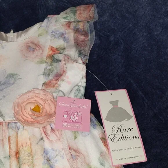 Girls 3T Floral Dress by Rare Editions Great Spring/Summer Dress NWT $64.00.